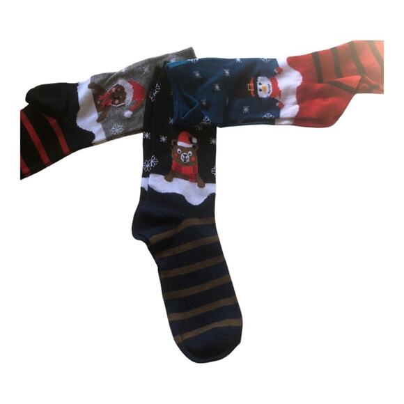 Ladies NWT Christmas Holidays Crew Socks Three Pack of 3 Pairs Socks Size 9-11 - Picture 6 of 7